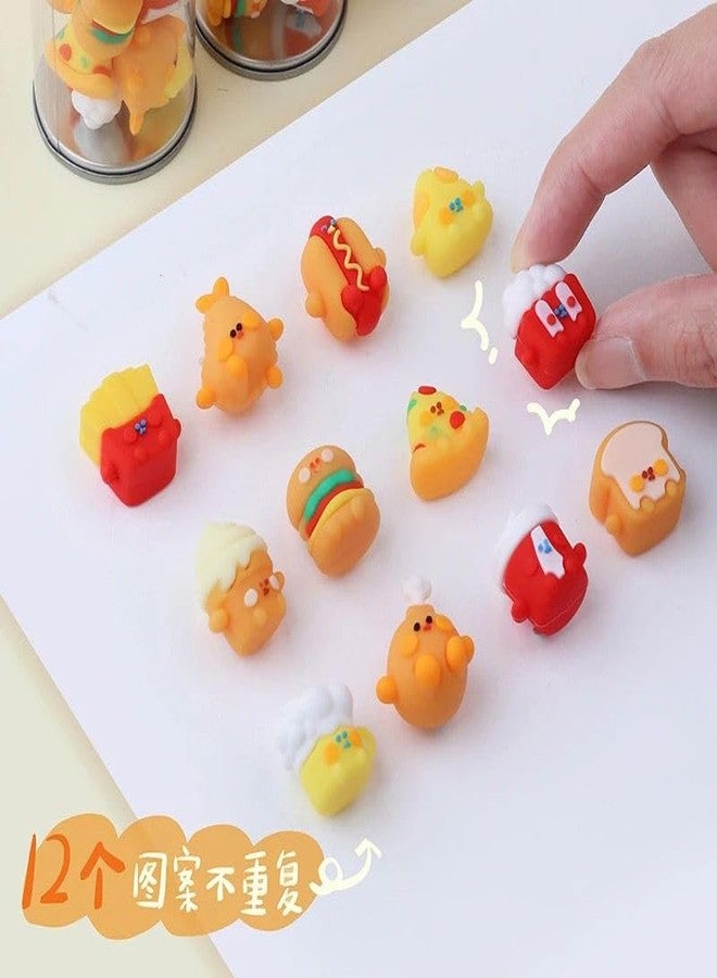 Radhya Accessories Cute Fast Food Mini Erasers Jar (20 pcs) Pencils Erasers for Kids, Birthday Return Gift Burger Erasers - Image 4